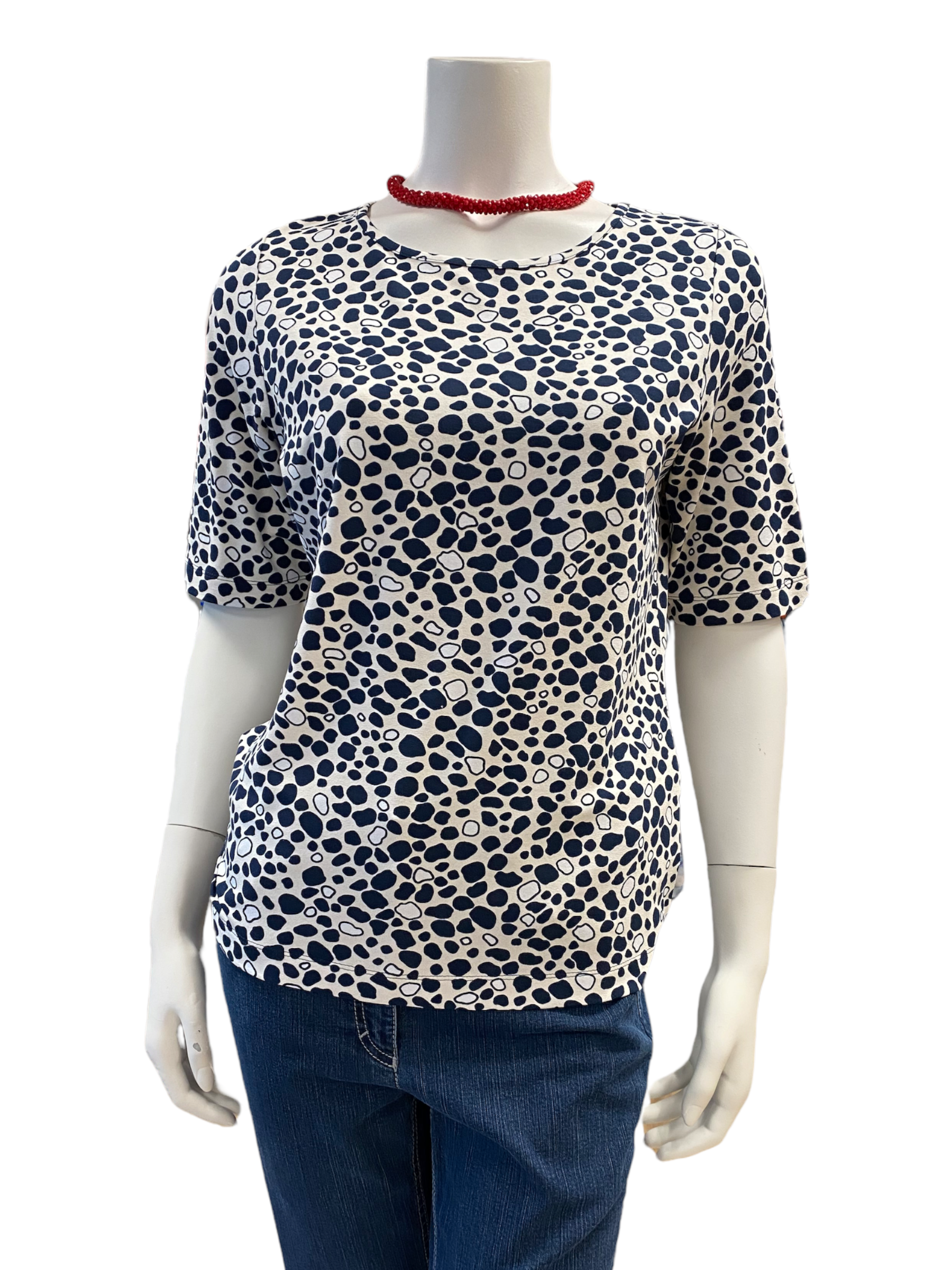 blauw Rabe Lady\'s Club creme – Damesmode Shirt T
